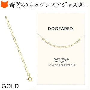 Dogeared(ドギャード)の約8cmの延長チェーン。14k(k14 14金)ゴールドコーティングのネックレスアジャスター