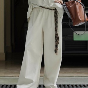 u29148レディース ボトムス ロング丈 ワイドパンツ 韓国風 ゴム 3色 2025秋新作