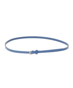 Leather very narrow belt_BLUE