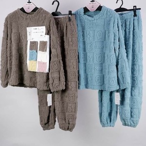 【売筋】暖かふわもこジャガードボア上下セット パジャマ もこもこ SET UP ボア ルームウェア ボアパジャマ
