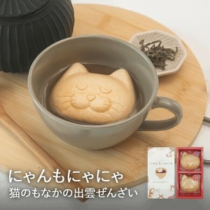 にゃんもにゃにゃ猫のもなかの出雲ぜんざい2⾷⼊　つぶあん・こしあん　フリーズドライ　ギフト　贈り物