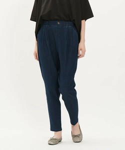 冷感ビョンビョンテーパー ウエストゴム テーパードパンツ 伸縮 接触冷感 レディース