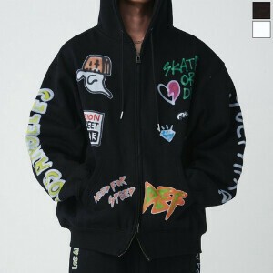 【予約販売】【guernika】All-Print  ジップパーカー【2025秋冬】【ユニセックス】