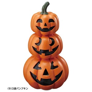 秋装飾品　3連パンプキンオブジェ