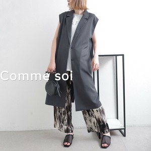 9/5頃【9上予約販売】■comme soi（コムソワ）■フロントボタンロングジレ■ 2025新作