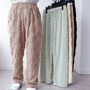 暖かふわもこジャガード ボアパンツ もこもこ パンツ ボア ルームウェア パジャマ もこもこパンツ