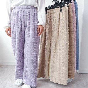 暖かふわもこジャガード ボアパンツ もこもこ パンツ ボア ルームウェア パジャマ もこもこパンツ