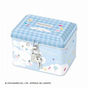 ■2025AW　先行予約■　サンリオキャラクターズ　カギ付き缶バンク　シナモロール/むにゃっと