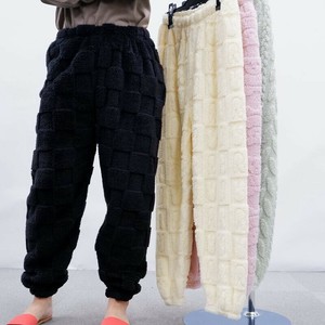 暖かふわもこジャガード ボアパンツ もこもこ パンツ ボア ルームウェア パジャマ もこもこパンツ 4柄
