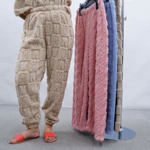 暖かふわもこジャガード ボアパンツ もこもこ パンツ ボア ルームウェア パジャマ もこもこパンツ 4柄