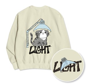 【2025秋冬新作】LIGHTキャットイラストプリントトレーナー