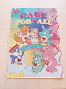 ケアベア　A4クリアファイル波ポケ　3ポケット付き　カズンfor all　CB35