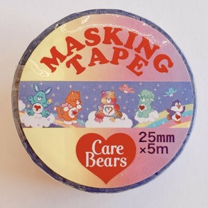 ケアベア　マスキングテープ　幅25mm　長さ5m　カズン虹　CB40