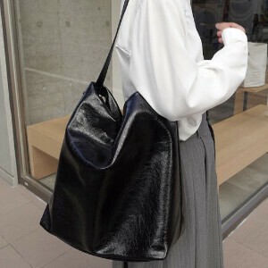 Tote Bag Faux Leather Back