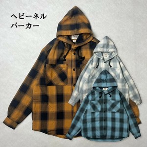 ヘビーネルパーカー　アメカジ　ストリート　カジュアル　ネルシャツ　ヘビーウェイト