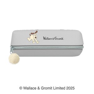 ■2025AW　先行予約■　Wallace＆Gromits　2ルームペンケース　グレー