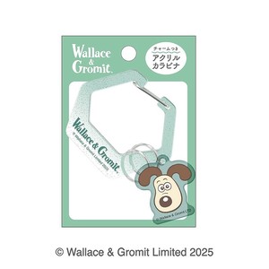 ■2025AW　先行予約■　Wallace＆Gromits　チャーム付きアクリルカラビナ　グリーン