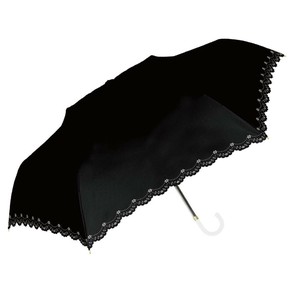 中谷 傘 UVフラワーヒートカット 折りたたみ ブラック 55cm 黒 折り畳み 日傘 晴雨兼用 924-053