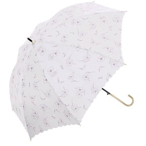 中谷 傘 UVリリカ ダスティーパープル 58cm 花柄 日傘 晴雨兼用 遮光率100% おしゃれ 914-055