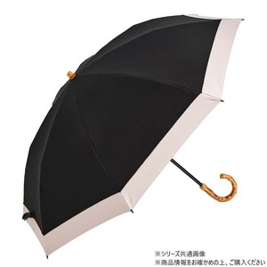 KIZAWA 2段式折りたたみ日傘 シルキーラックス バイカラー ブラック×ピンク S211-M50O-black-pink