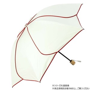 KIZAWA 花びら逆さ折りたたみ日傘 オフ×レッド M55HB-063PO-off-red