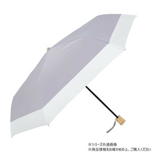 KIZAWA 形状安定折りたたみ日傘 バイカラー グレー×オフ M50XT-063PI-grey-off