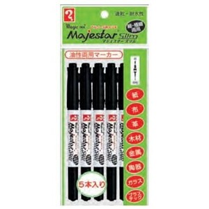 寺西化学工業　マジックインキ　マジェスタースリム　5本パック　油性　黒　MMJ70-T1-5P