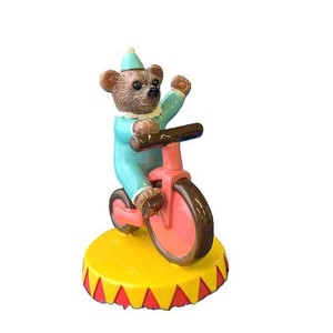 コポー　サーカス　自転車であいさつするクマ　74037