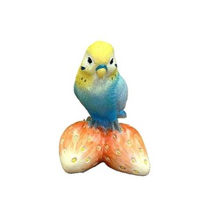 レジン セキセイインコとイチゴ 73456