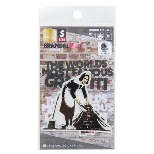 【ステッカー】バンクシー 透明素材ステッカー Camden Maid