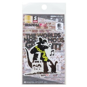 【ステッカー】バンクシー 透明素材ステッカー Hip Hop Rat