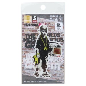 【ステッカー】バンクシー 透明素材ステッカー Boy With Teddy