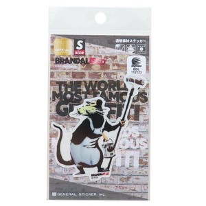 【ステッカー】バンクシー 透明素材ステッカー Squares Vs Rat