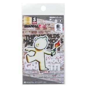 【ステッカー】バンクシー 透明素材ステッカー Molotov Teddy