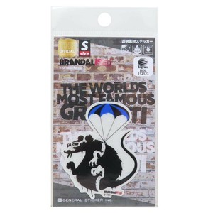 【ステッカー】バンクシー 透明素材ステッカー Ball Parachute Rat