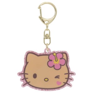 【キーホルダー】ハローキティ アクリルキーホルダー 日焼けシリーズ ハイビスカス