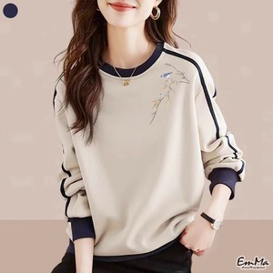 刺繍Tシャツ 小鳥 春 秋 上品 きれいめ カジュアル 【2025AW】ONA1156