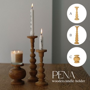 PENA wooden candle holder
