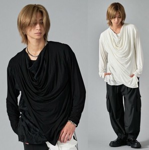 <2025秋冬新作>ドッキング　ドレープ長袖Tシャツ/メンズ