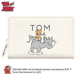 ■2025AW　先行予約■　トムとジェリー　深札二つ折り財布　アイボリー
