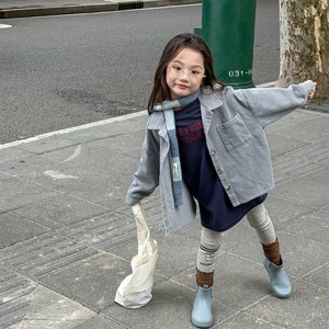 Kids' 3/4 - Long Sleeve Shirt/Blouse Corduroy Casual Spring 2-colors
