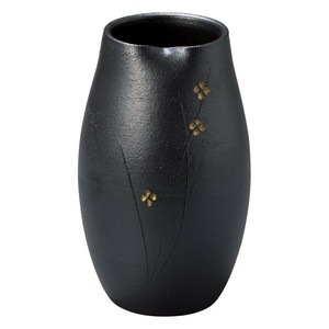 信乐烧 花瓶/花架 黑色 日本制造