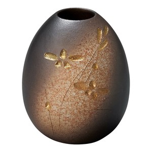 【信楽焼】おぼろ月 ナツメ 花瓶(日本製)