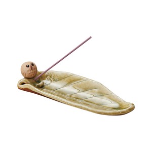 Shigaraki ware Incense Stick Holder Owl Made in Japan