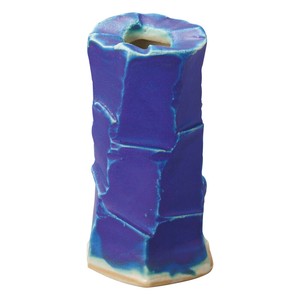 【信楽焼】氷柱 瑠璃 ミニ花入(日本製)