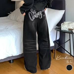 デニム《ペイントロゴルーズワイドデニムパンツ  全3サイズ》