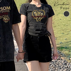 トップス《ピグメント加工半袖プリントTシャツ》