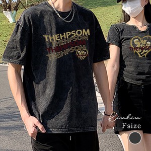 トップス《ピグメント加工半袖プリントTシャツ》