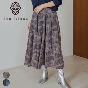【2025秋冬新作】柄ティアードスカート◇大人っぽい柄で派手になりすぎないティアードスカート