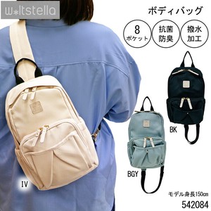 Waltstella ボディバッグ バッグ ワンショルダー 多ポケット 撥水 左右ナスカン 旅行 行楽 買い物